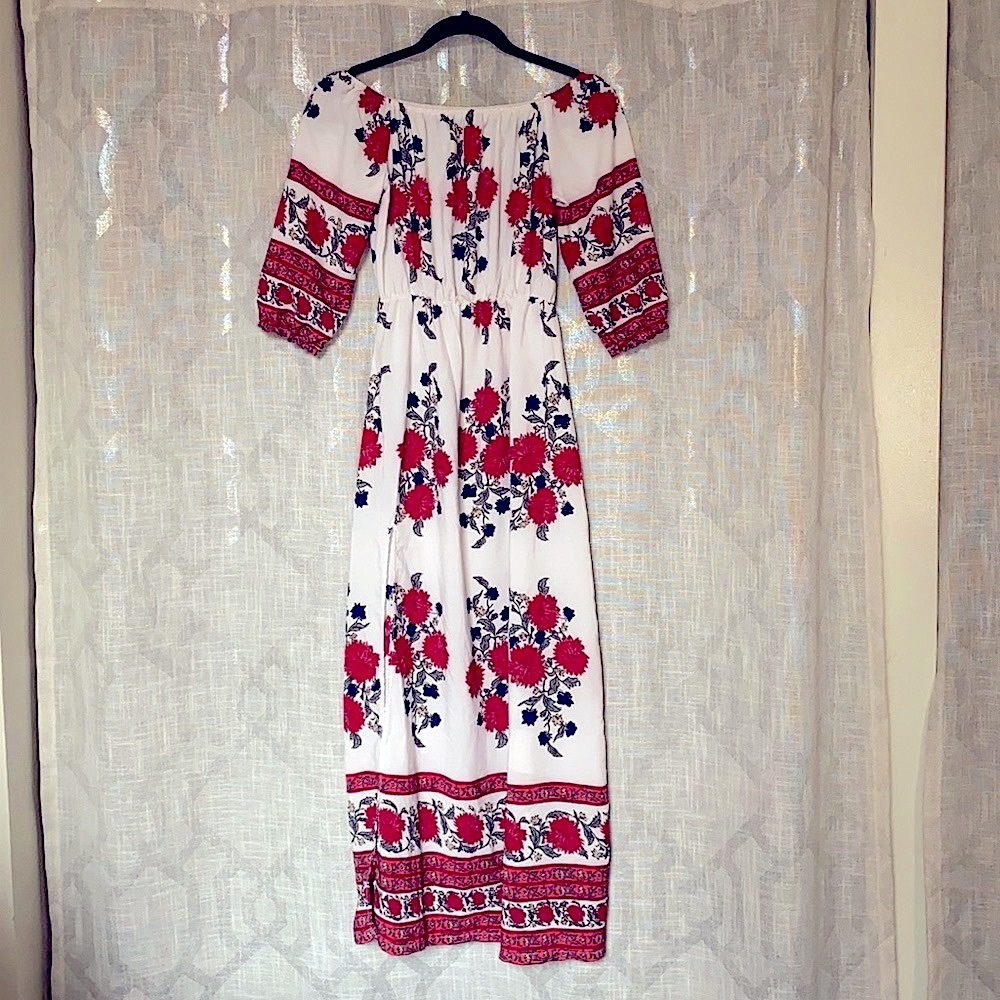 High slit floral dress